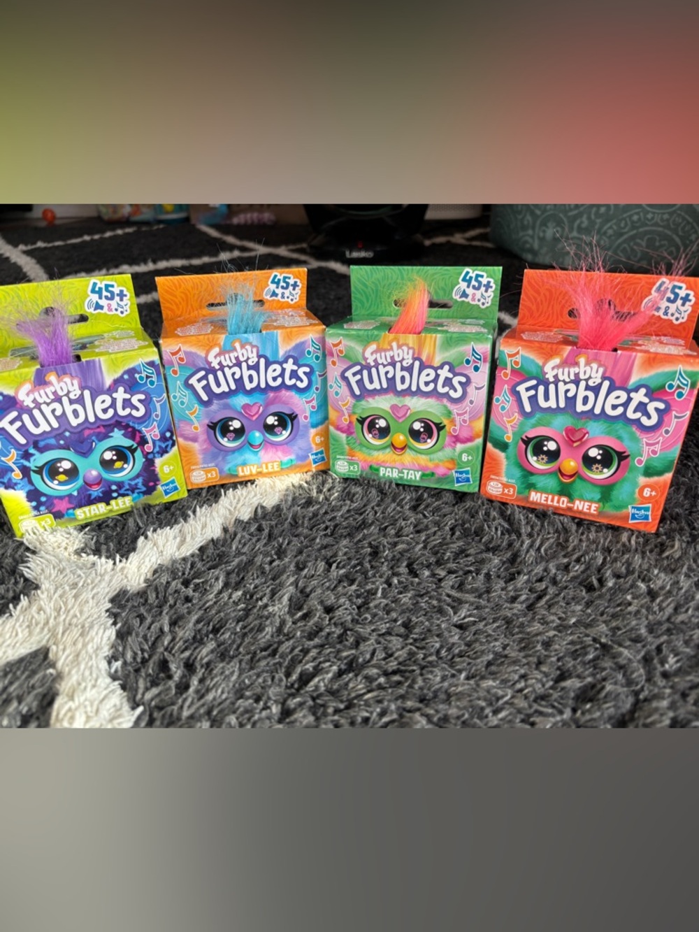 Hasbro 4 Furby Furblets MELLO-NEE, PAR-TAY, STAR-LEE , LUV-LEE,
New in Box